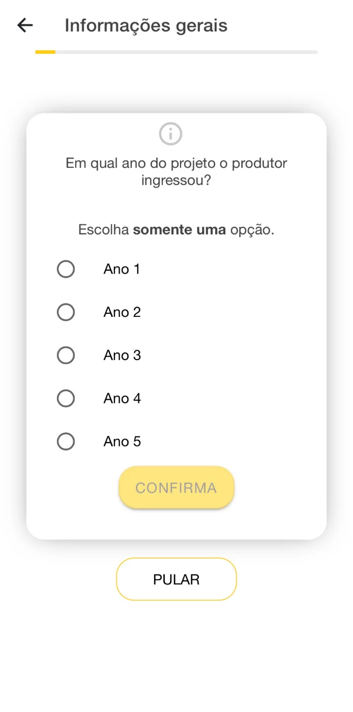 versão atual da coleta de dados