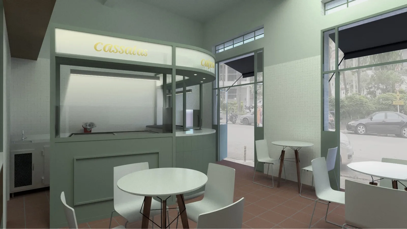 interior da gelateria