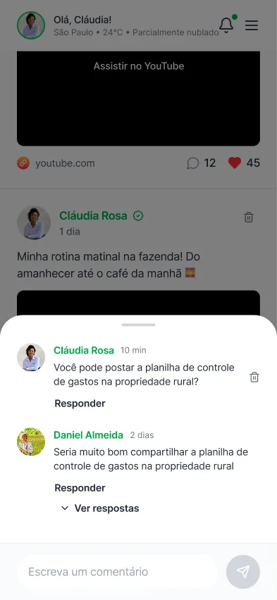 comentários