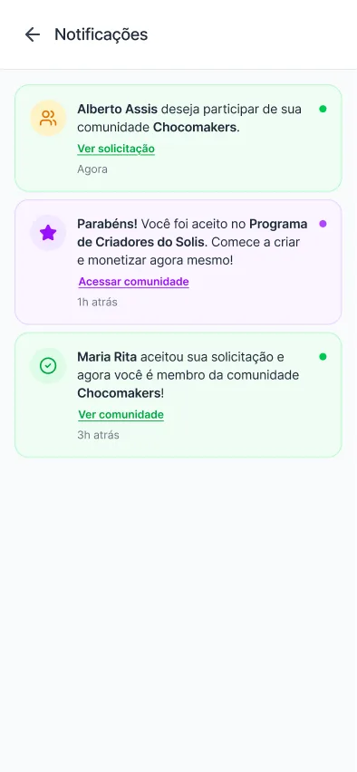notificações